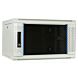 6 HE weißer Netzwerkschrank, Wandschrank mit Glastür 600 x 450 x 367 mm (BxTxH)