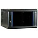 6 HE Netzwerkschrank, schwenkbarer Wandschrank mit Glastür 600 x 600 x 368 mm (BxTxH)