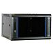 6 HE Netzwerkschrank, Wandschrank mit Glastür 600 x 600 x 368 mm (BxTxH)