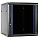 12 HE Netzwerkschrank, Wandschrank mit Glastür 600 x 600 x 635 mm (BxTxH)
