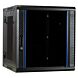 12 HE Netzwerkschrank, schwenkbarer Wandschrank mit Glastür und perforierten Seitenwänden 600 x 600 x 635 mm (BxTxH)