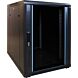 15 HE kleiner Netzwerkschrank mit Glastür 600 x 600 x 860 mm (BxTxH)