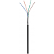 CAT6 SF/UTP 50m outdoor Netzwerkkabel auf Spule gewickelt starrleiter Schwarz CCA