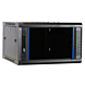 4 HE Netzwerkschrank, Wandschrank mit Glastür, unmontiert 600 x 600 x 280 mm (BxTxH)