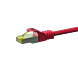 Cat7 Kabel S/FTP/PIMF - 0,25 Meter - rot