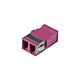 Singlemode Keystone-Glasfaserkupplung LC-LC Duplex - lila