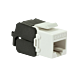 Keystone Konnektor CAT 6a UTP - Toolless - Schwarz-Weiß