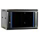 6 HE Netzwerkschrank, Wandschrank mit Glastür, unmontiert 600 x 450 x 367 mm (BxTxH)