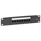 10 Zoll Patchfeld 8 Ports CAT 5e UTP