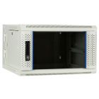 6 HE weißer Netzwerkschrank, schwenkbarer Wandschrank mit Glastür 600 x 600 x 368 mm (BxTxH)