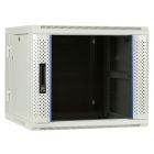 9 HE weißer Netzwerkschrank, schwenkbarer Wandschrank mit Glastür 600 x 600 x 501 mm (BxTxH) 
