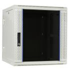 12 HE weißer Netzwerkschrank, schwenkbarer Wandschrank mit Glastür 600 x 600 x 635 mm (BxTxH) 