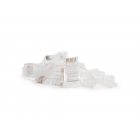 CAT6 Konnektor RJ45 mit Hilfstück für steife UTP Kabel - 10 Stück
