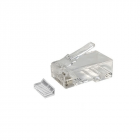 CAT6a RJ45 Konnektor geschirmt mit Hilstück - für Starrleiter