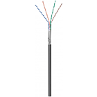 CAT6 S/FTP 50m outdoor Netzwerkkabel auf Spule gewickelt starrleiter Schwarz CCA