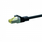 Cat7 Kabel S/FTP/PIMF - 0,50 Meter - schwarz