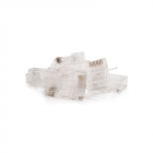 CAT6 Konnektor RJ45 + Hilfsstück  – ungeschirmt - für flexible Kabel - 10 Stück