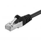 CAT5e Kabel FTP - 0,25 Meter - schwarz