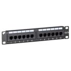 10 Zoll Patchfeld 12 Ports CAT 5e UTP