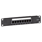 10 Zoll Patchfeld 8 Ports CAT 6 UTP