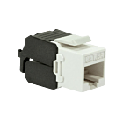 Keystone Konnektor CAT 6a UTP - Toolless - Schwarz-Weiß