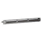 19 Zoll Netzwerk Patchfeld CAT 6a, UTP 24-fach