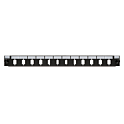 Frontplatte LC/SC 12-Port schwarz Duplex/Simplex, geeignet für universelle Glasfaserablage