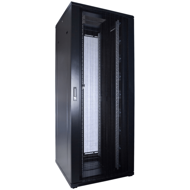 47 HE 19 Zoll Netzwerkschrank mit perforierter Tür 800 x 800 x 2200 mm (BxTxH)