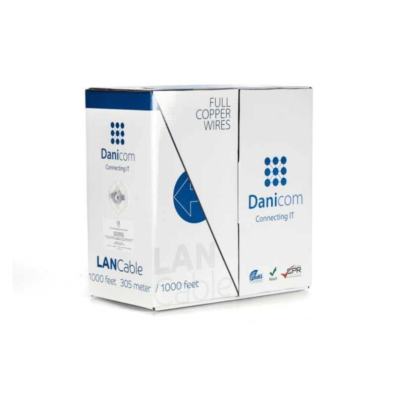 DANICOM CAT6 Kabel 100% Kupfer UTP 305 Meter – LSZH (Cca)
