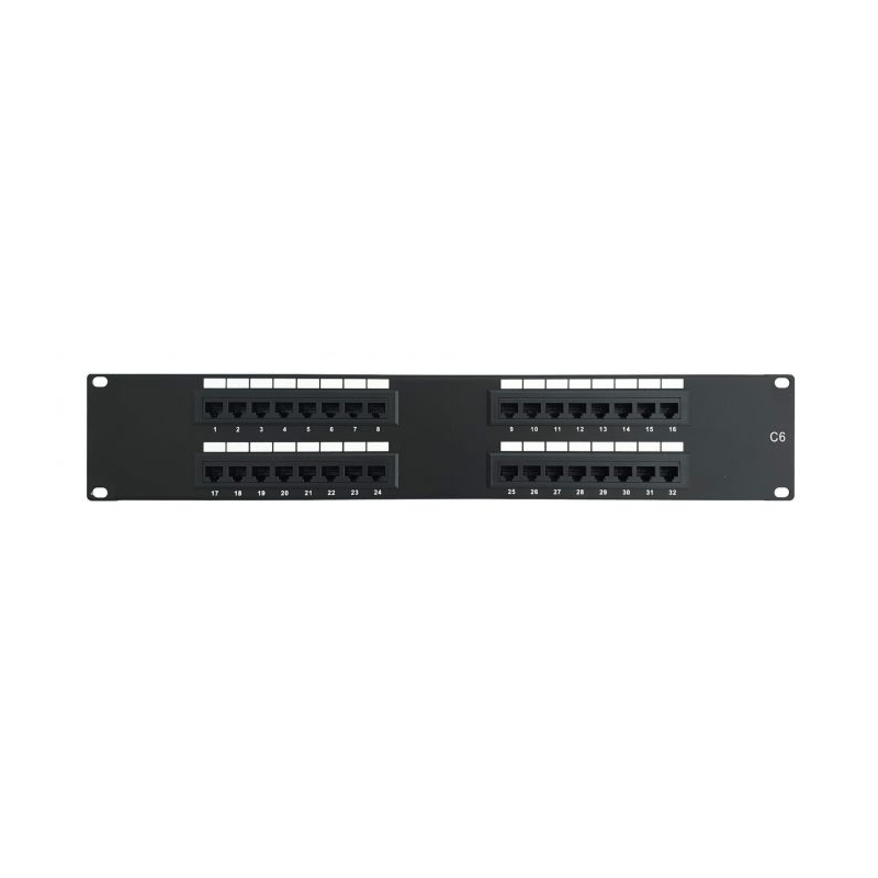 19 Zoll Patchfeld 32-fach UTP / CAT 6 - 2U