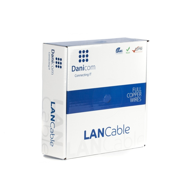 DANICOM CAT7 Kabel S/FTP 50 Meter – Starrleiter - LSZH (Dca)