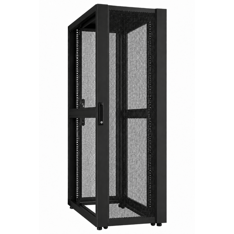 48 HE 19” Datacenter Netzwerkschrank, mit perforierter Fronttür (BxTxH) 800 x 1000 x 2250mm