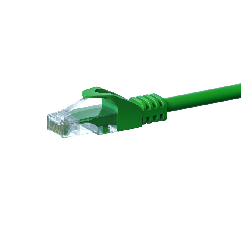 CAT5e Kabel U/UTP  - 2 Meter - grün - 100% Kupfer