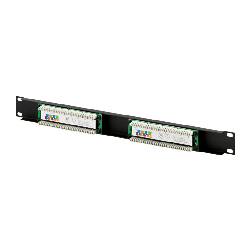 19 Zoll Patchfeld 16-fach UTP / CAT 5e