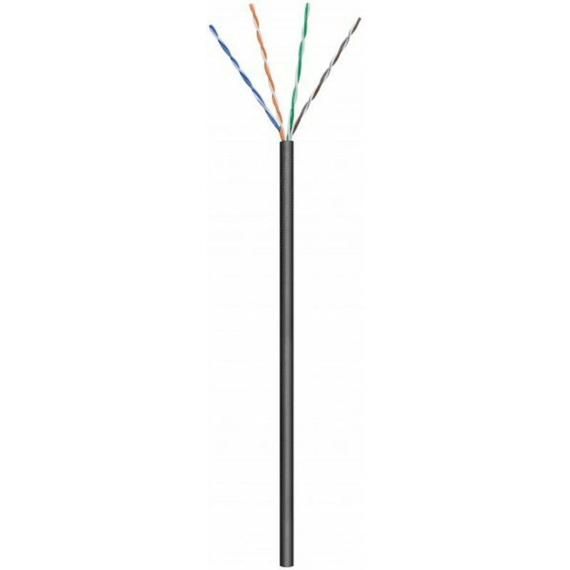 CAT6 U/UTP 50m Outdoor Netzwerkkabel Schwarz CCA