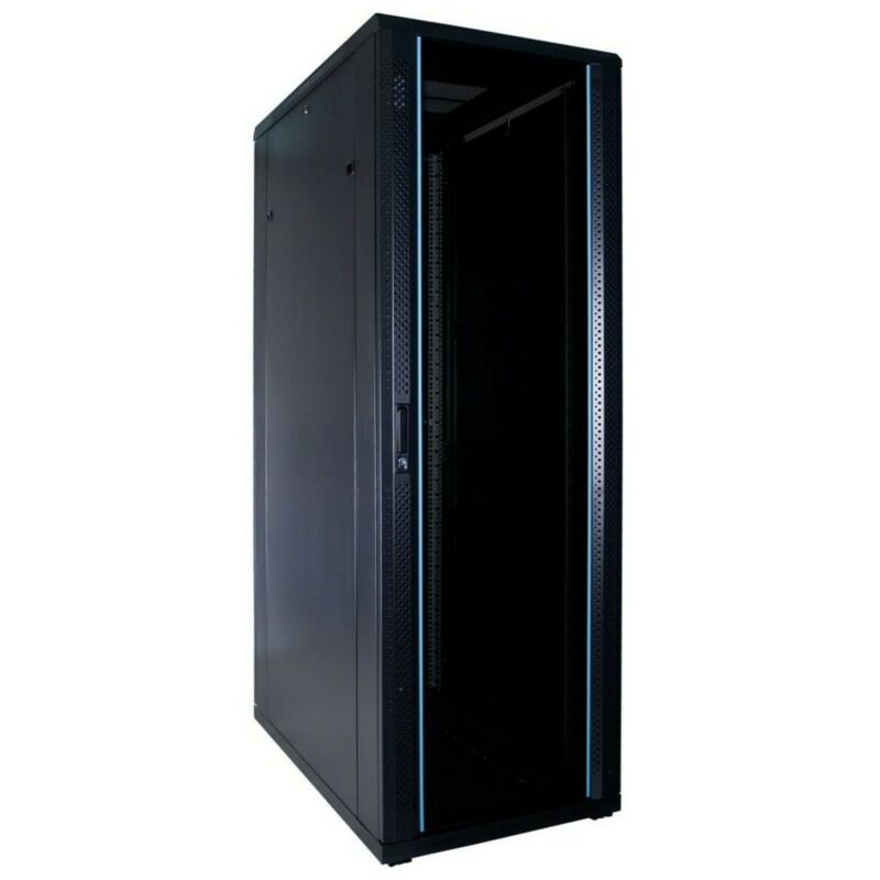37 HE 19 Zoll Netzwerkschrank mit Glastür 600 x 1000 x 1800 mm (BxTxH)
