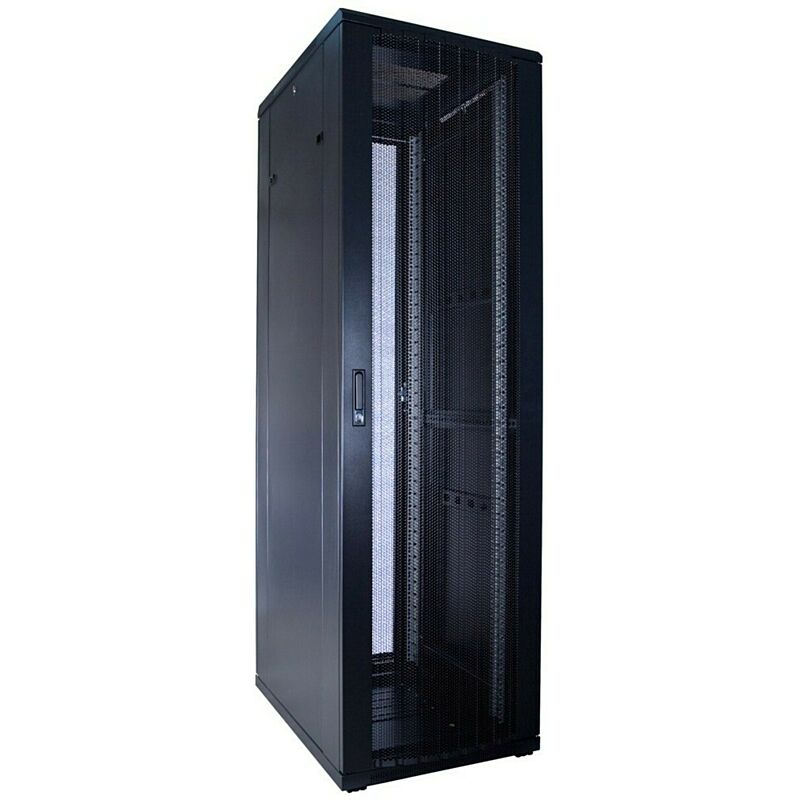 42 HE 19 Zoll Netzwerkschrank mit perforierter Tür 600 x 800 x 2000 mm (BxTxH)