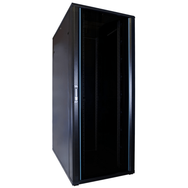 42 HE 19 Zoll Netzwerkschrank mit Glastür 800 x 1200 x 2000 mm (BxTxH)