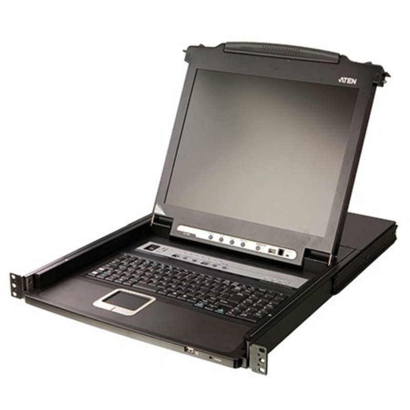 17 Zoll KVM Konsole mit 8 Ports KVM Switch x PS/2
