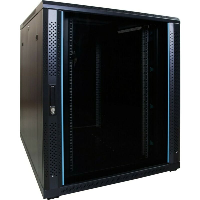 18 HE 19 Zoll Netzwerkschrank mit Glastür 800 x 1000 x 1000 mm (BxTxH)