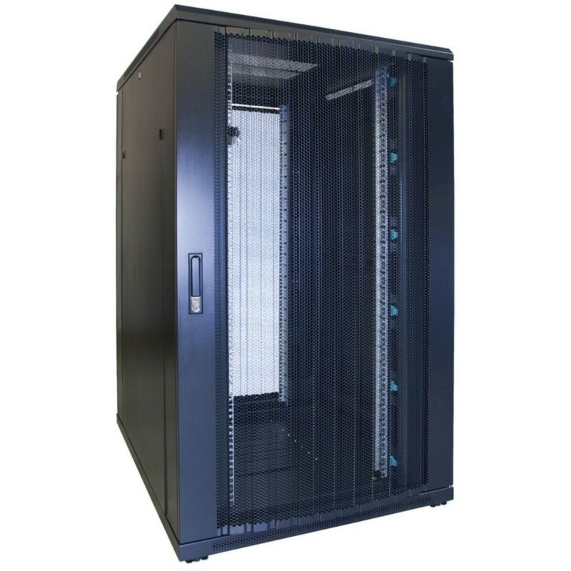 27 HE 19 Zoll Netzwerkschrank mit perforierter Tür 800 x 1000 x 1400 mm (BxTxH)