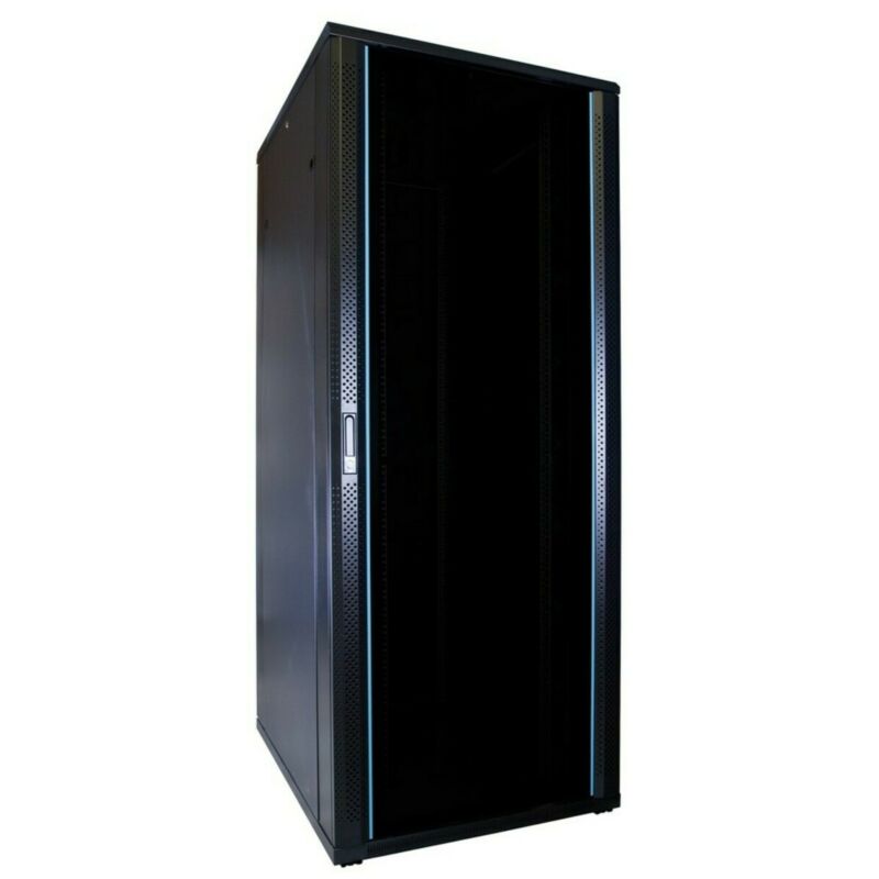 42 HE 19 Zoll Netzwerkschrank mit Glastür 800 x 1000 x 2000 mm (BxTxH)
