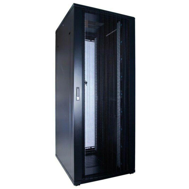 42 HE 19 Zoll Netzwerkschrank mit perforierten Türen 800 x 1000 x 2000 mm (BxTxH)