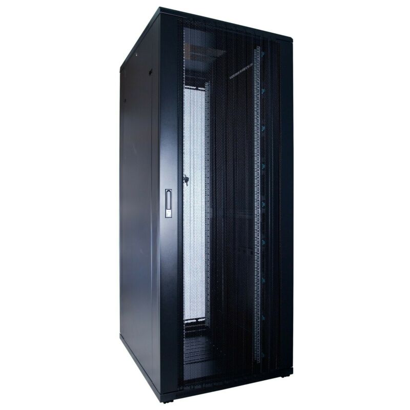 47 HE 19 Zoll Netzwerkschrank mit perforierter Tür 600 x 1000 x 2200 mm (BxTxH)
