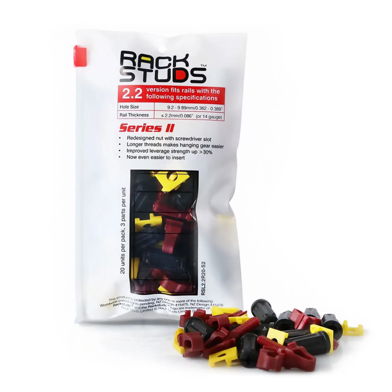 Rackstuds Einzelserie II – Rot – 20 Stück