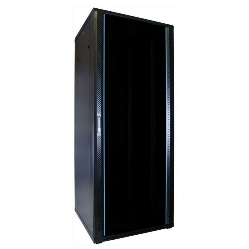 42 HE 19 Zoll Netzwerkschrank mit Glastür 800 x 800 x 2000 mm (BxTxH)