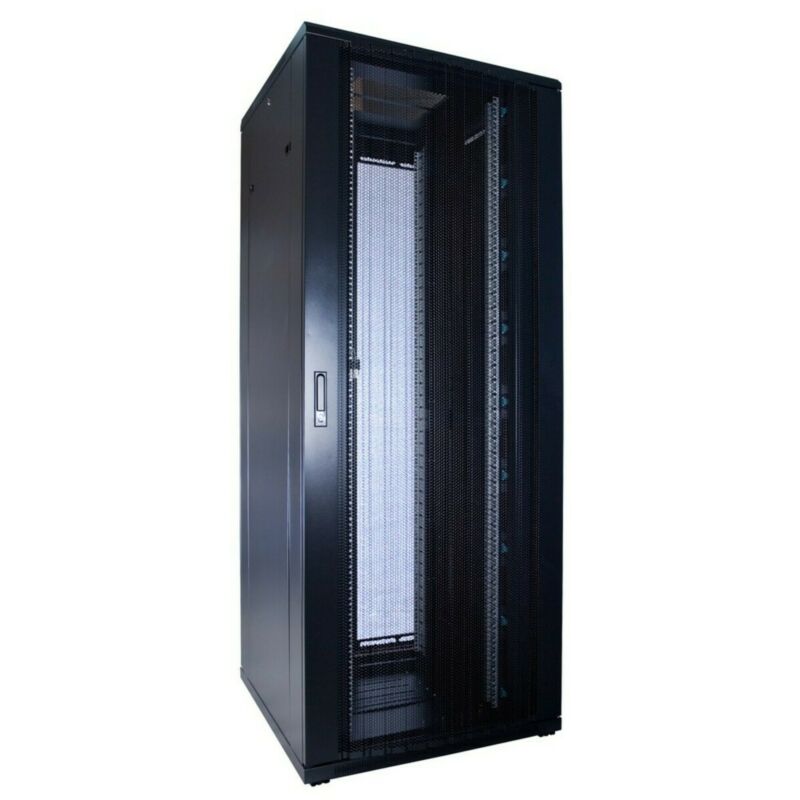 42 HE 19 Zoll Netzwerkschrank mit perforierten Türen 800 x 800 x 2000 mm (BxTxH)