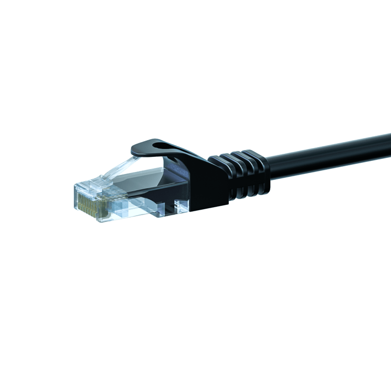 CAT5e Kabel U/UTP - 30 Meter - schwarz - 100% Kupfer