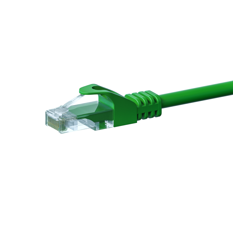 CAT5e Kabel U/UTP - 10 Meter - grün - 100% Kupfer
