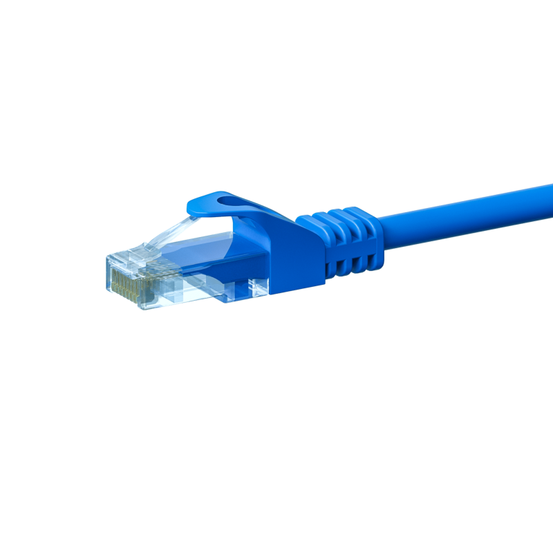 CAT5e Kabel U/UTP - 15 Meter - blau - 100% Kupfer